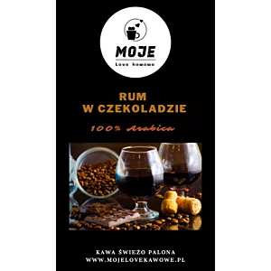 Kawa smakowa Rum w czekoladzie 1000g ziarnista
