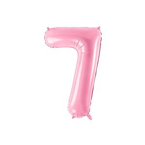 Balon foliowy "cyfra 7", różowa, 100 cm [balon na hel, cyfra duża, urodziny]