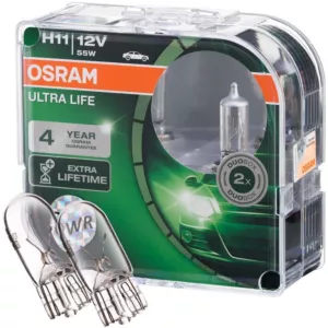 Żarówki H11 OSRAM Ultra Life Long Life + W5W