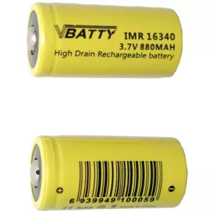 2x bateria akumulatorek CR123a 3,7 V 880 mAh nowy RCR 16340 Li-ion Lithium