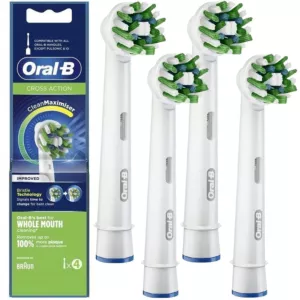 4x KONCOWKA ORAL-B EB50RB (White) Cross Action