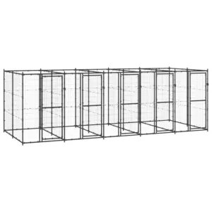 Kojec zewnętrzny dla psa, stalowy, 12,1 m²