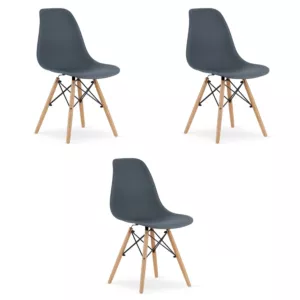 Krzesło OSAKA dark slate / nogi naturalne x 3
