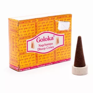 Kadzidełka stożkowe Goloka Nag Champa Dhoop