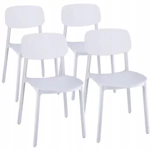 4 x Krzesło LARA białe