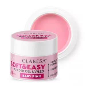 CLARESA Żel budujący do paznokci Soft&Easy BABY PINK - 90g