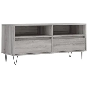 Szafka pod TV, szary dąb sonoma, 100x34,5x44,5 cm