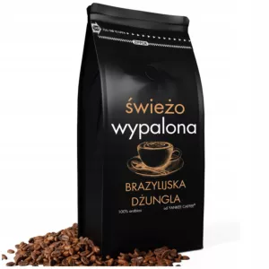 Kawa ziarnista 1kg Arabica ŚWIEŻO PALONA Brazylijska Dżungla Do ekspresu