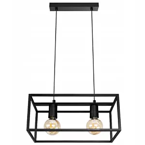 Nowoczesna Lampa Sufitowa Wisząca LOFT HORUS (Cobix) Żyrandol ZWIS industrial minimalizm czarna, metal, desing