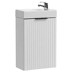 Wąska szafka z umywalką, Adel, 40x22x57 cm, biały, mat