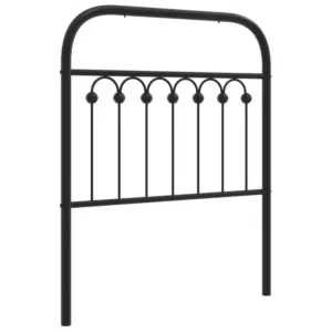 Metalowe wezgłowie, czarne, 75 cm