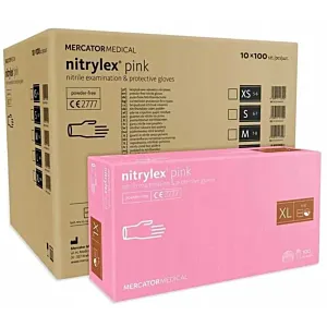 Rękawice Nitrylowe 100 szt. 10-XL Nitrylex Pink - 10 szt.