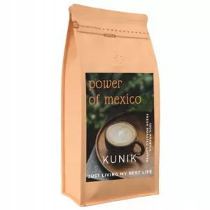 Kawa ziarnista 1kg ŚWIEŻO PALONA ARABICA KUNIK Power of Mexico