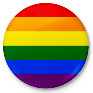Button magnes na lodówkę flaga LGBT tęcza