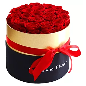 Flower Box XXL z 18 Prawdziwych Róż - Prezent na 18 Urodziny dla Dziewczyny
