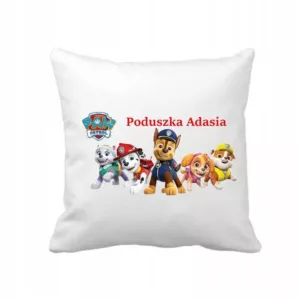 Poszewka Psi Patrol + imię gratis 40x40 cm