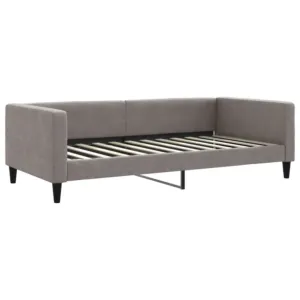 Sofa z funkcją spania, kolor taupe, 100x200 cm, obita tkaniną