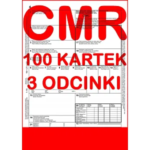 CMR List Przewozowy 100 kartek - 3 odcinki - 33 komplety