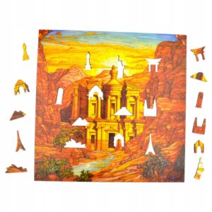 Puzzle Petra w Jordanii Mruu&Pruu 25 x 25 cm 150 el. Układanka drewniana