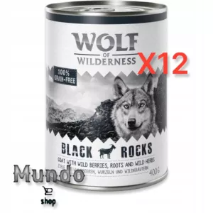 Mokra karma 400 g Wolf of wilderness Smak Koza 12 szt