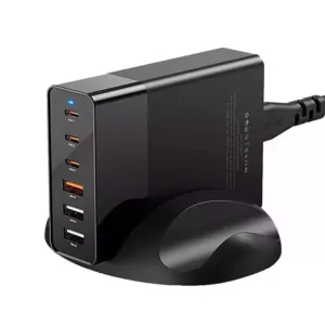 Ładowarka sieciowa Blitzwolf BW-S25, 75W, 3x USB + 3x USB-C (czarna)