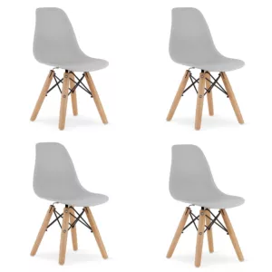 Krzesło ZUBI - szare x 4