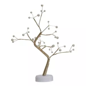 Drzewko dekoracyjne BONSAI LED 50cm złote bateryjne białe ciepłe 782175