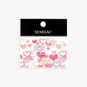 26 Folia Transferowa Semilac Pink Heart