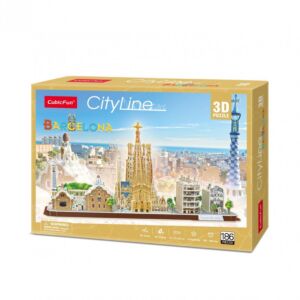 Puzzle 3D City Line Barcelona 186 elementów CubicFun