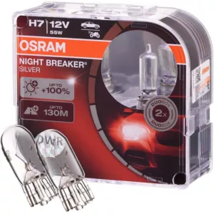 Mocne żarówki H7 OSRAM Night Breaker Silver + W5W