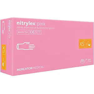 Rękawice Nitrylowe 100 szt. 6-XS Nitrylex Pink