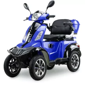 Skuter elektryczny pojazd inwalidzki BILI BIKE SHINO QUADRO 30Ah LIT niebiesko/czarny