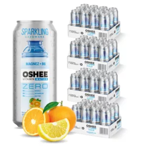 48x OSHEE Vitamin Water Sparkling magnez + B6 ZERO cytryna pomarańcza 500 ml