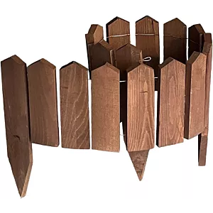 Palisada ogrodzenie drewniane 120x20cm. Płotek drewno bukowe z drewnianych beczek