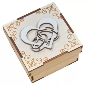 Drewniane pudełko na specjalne okazje - ślub