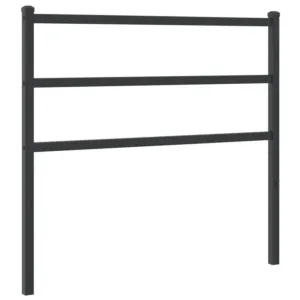 Metalowe wezgłowie, czarne, 100 cm