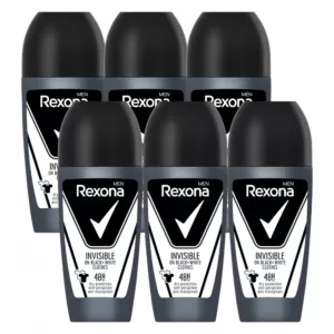 6x Antyperspirant w kulce REXONA Men 48h Invisible Black + White