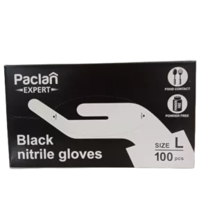 Rękawice nitrylowe czarne 100 sztuk rozmiar L