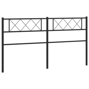 Metalowe wezgłowie, czarne, 193 cm