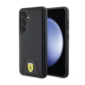 Ferrari Carbon Stitched Bottom - Etui Samsung Galaxy S24 (czarny)