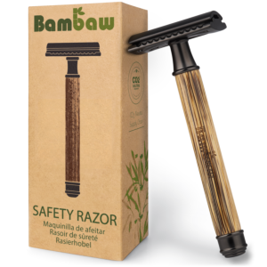Bambaw Bambusowa maszynka do golenia na żyletki Slim Dark