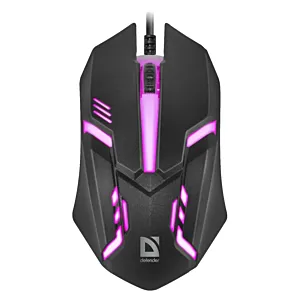 MYSZ DEFENDER CYBER MB-560L CZARNA 7 KOLORÓW 1200dpi 3P