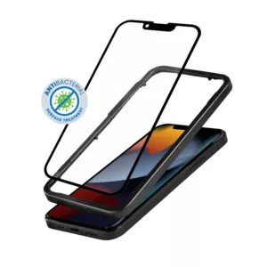Crong Anti-Bacterial 3D Armour Glass – Szkło hartowane 9H na cały ekran iPhone 13 mini + ramka instalacyjna