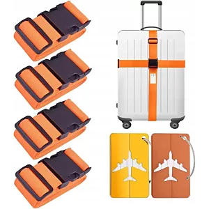 Pas zabezpieczający do walizki pomarańczowy do bagażu podróżniczego
