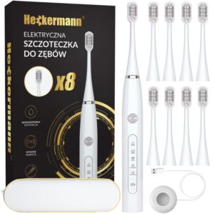 Zestaw Szczoteczka do zębów Heckermann DY-600 Biała + akcesoria