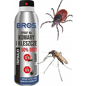 BROS - spray na komary i kleszcze 50% DEET 90ml - 1 szt.