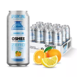 12x OSHEE Vitamin Water Sparkling magnez + B6 ZERO cytryna pomarańcza 500 ml