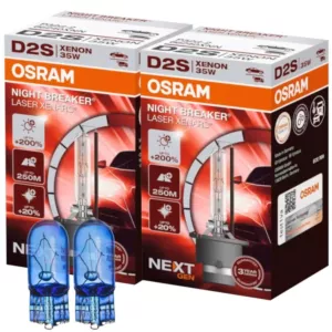Żarniki D2S OSRAM Night Breaker Laser +200% + W5W