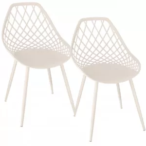 2 x Krzesło ARANDA białe + nogi kolor