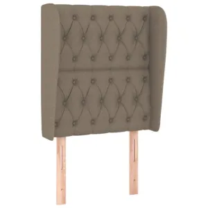 Zagłówek uszak, taupe, 83x23x118/128 cm, tkanina